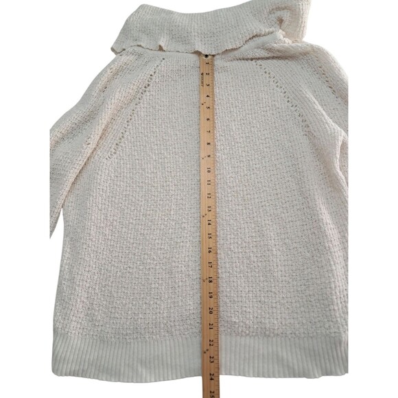 Free People By Your Side Sweater Cream Cowl Neck Oversized‎ Nubby Women's Small - Picture 9 of 9